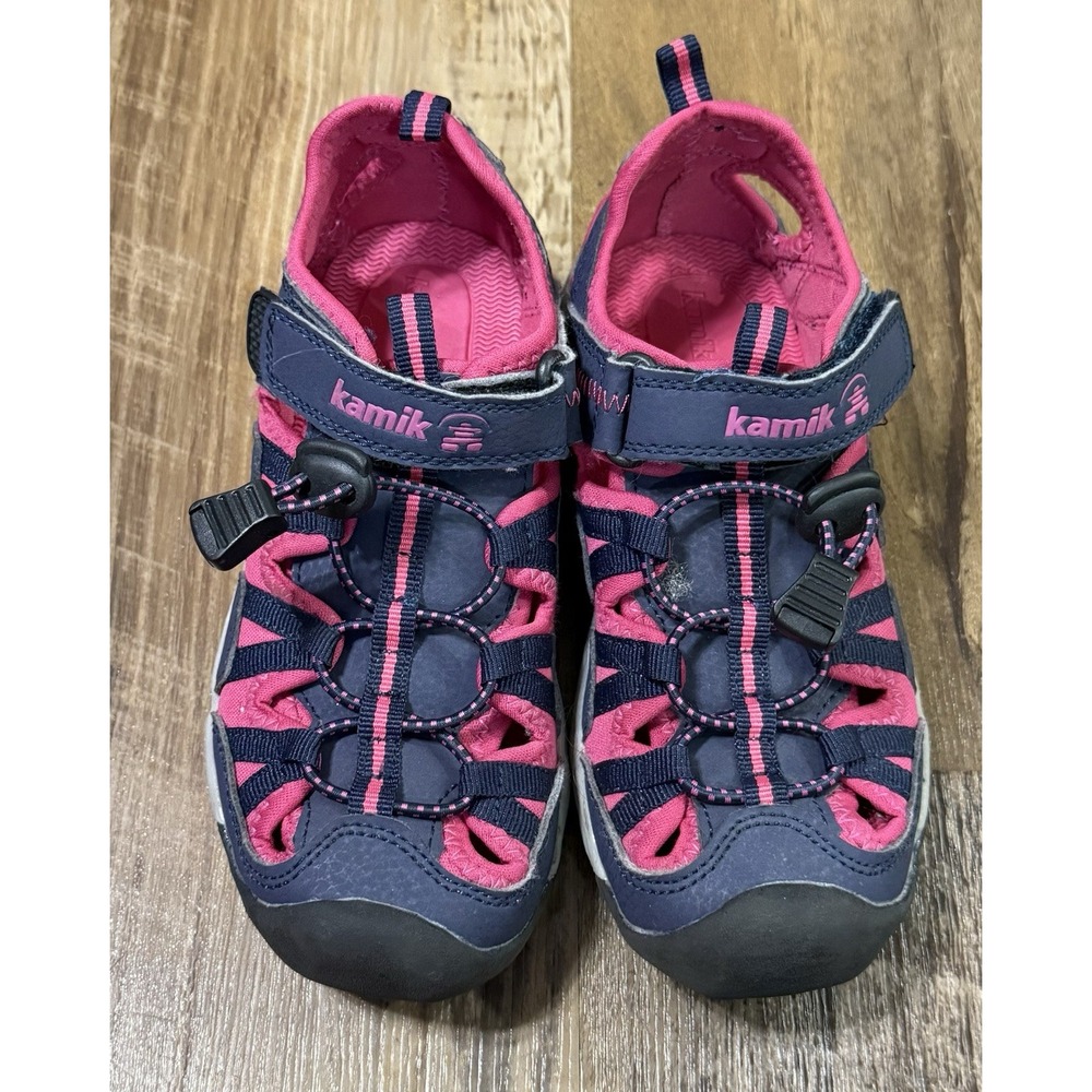 Kamik Wildcat Kids Youth Pink/Navy Outdoor Camping Hiking Sandals Size 1 Y